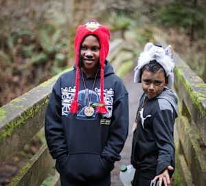 Kids on bridge
